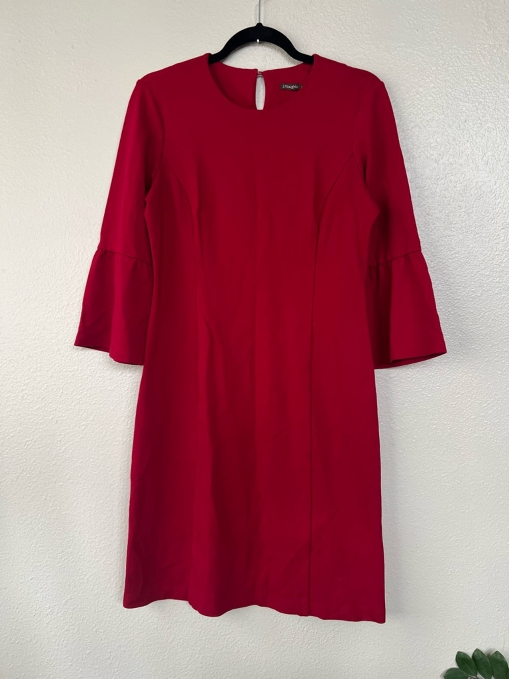 J.McLaughlin Red Keaton Bainbridge Bell Sleeve Dress